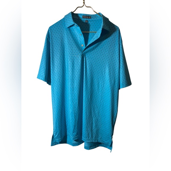 Peter Millar Aqua Blue Polo Shirt large - Picture 1 of 5